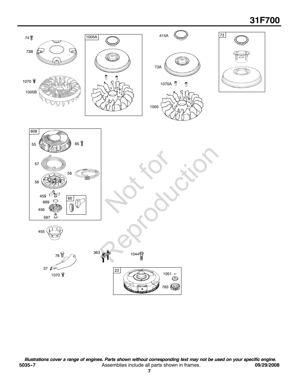 Not for reproduction | Snapper 31F700 User Manual | Page 7 / 20