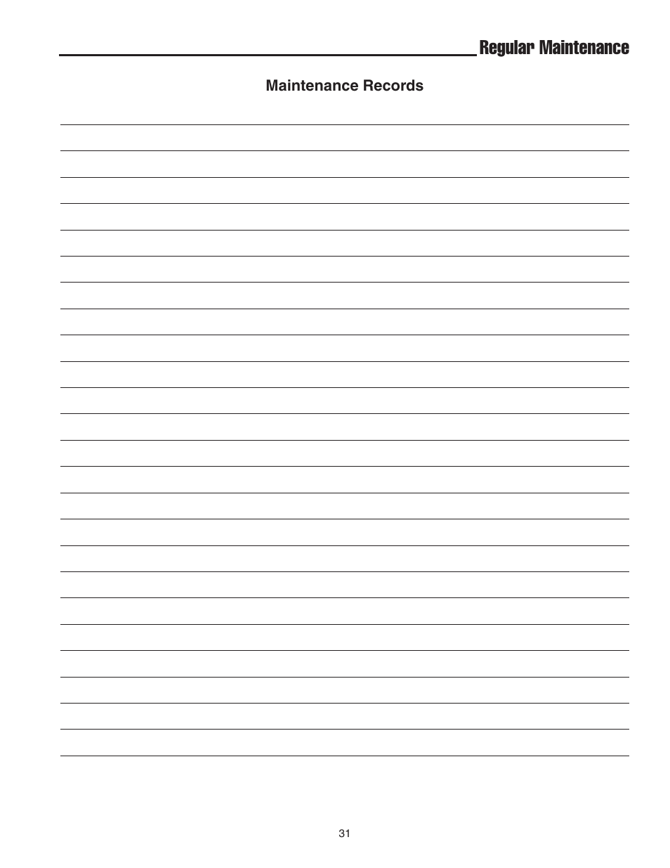 Regular maintenance | Snapper 1600 Series User Manual | Page 33 / 48