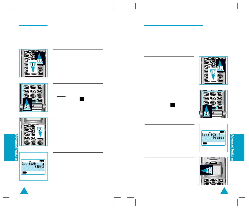 Choosing nam, Setting the phone to send pin | Samsung SCH-470 User Manual | Page 38 / 46