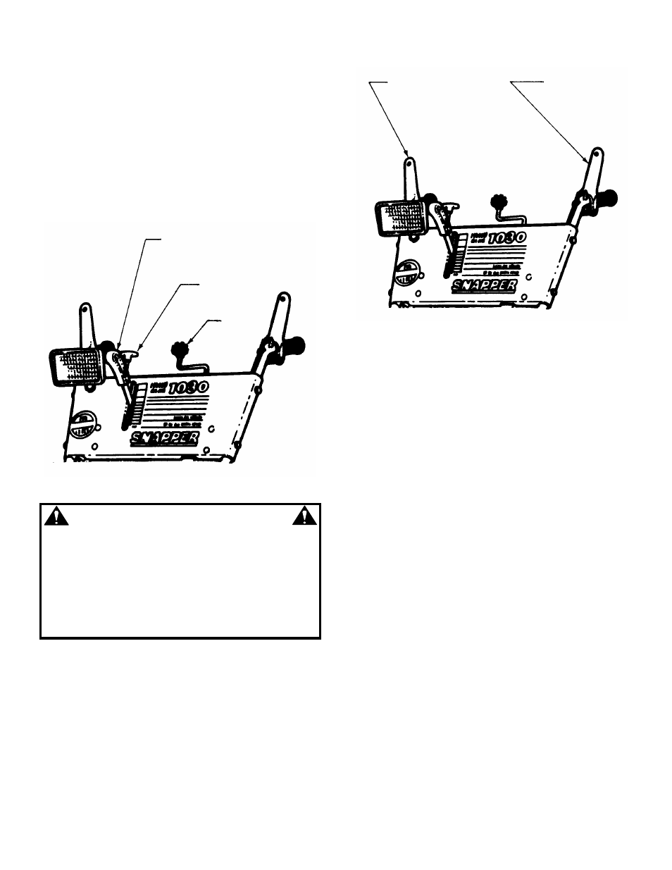 Warning | Snapper E9266 User Manual | Page 10 / 24