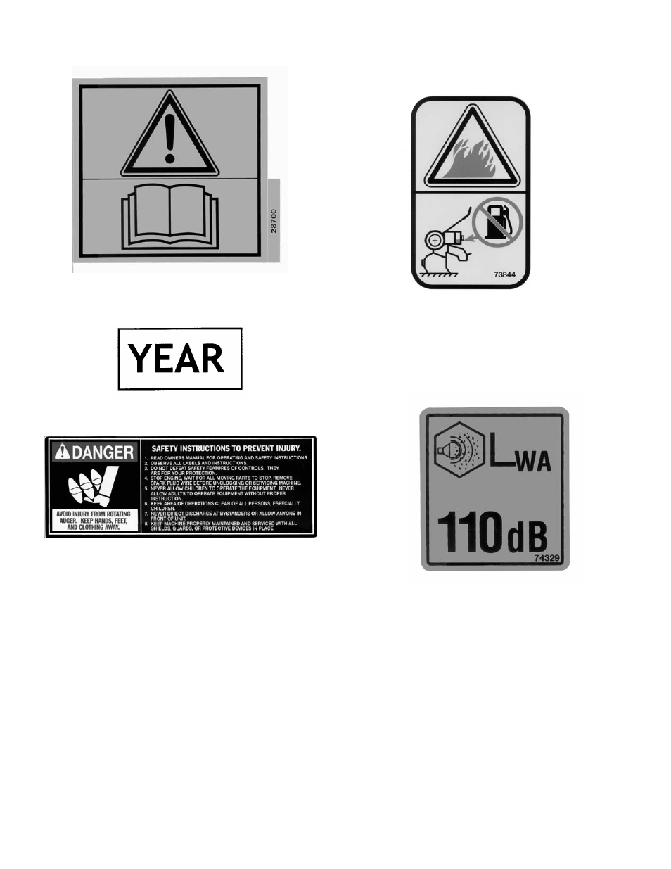 Decals | Snapper E9266 User Manual | Page 6 / 24