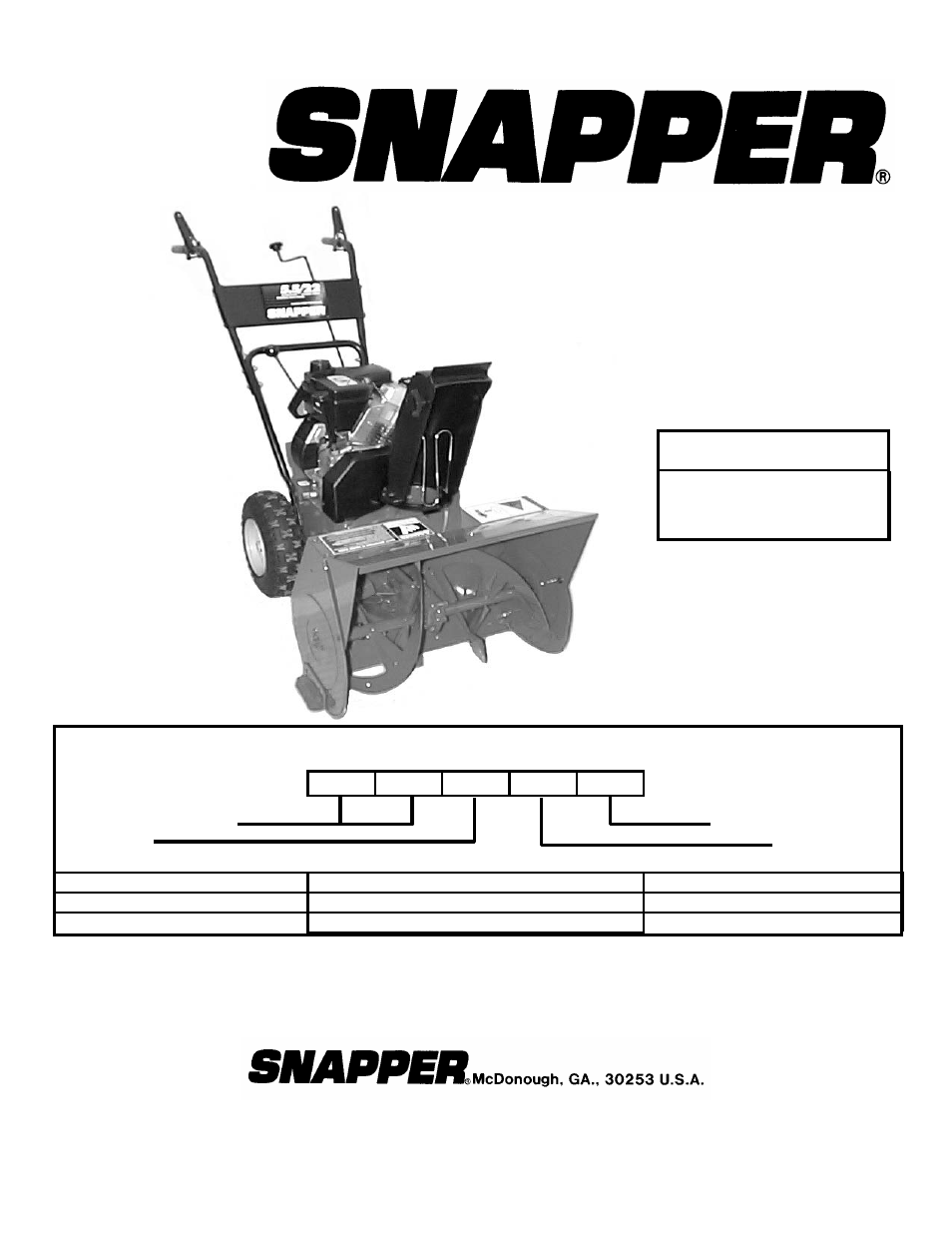 Snapper EI55224 User Manual | 24 pages