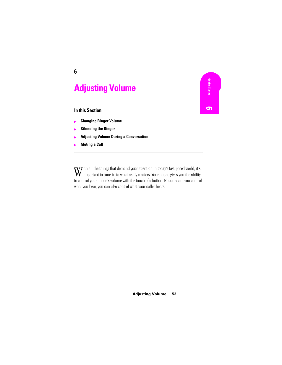 Adjusting volume | Samsung SPH-N300 User Manual | Page 53 / 167