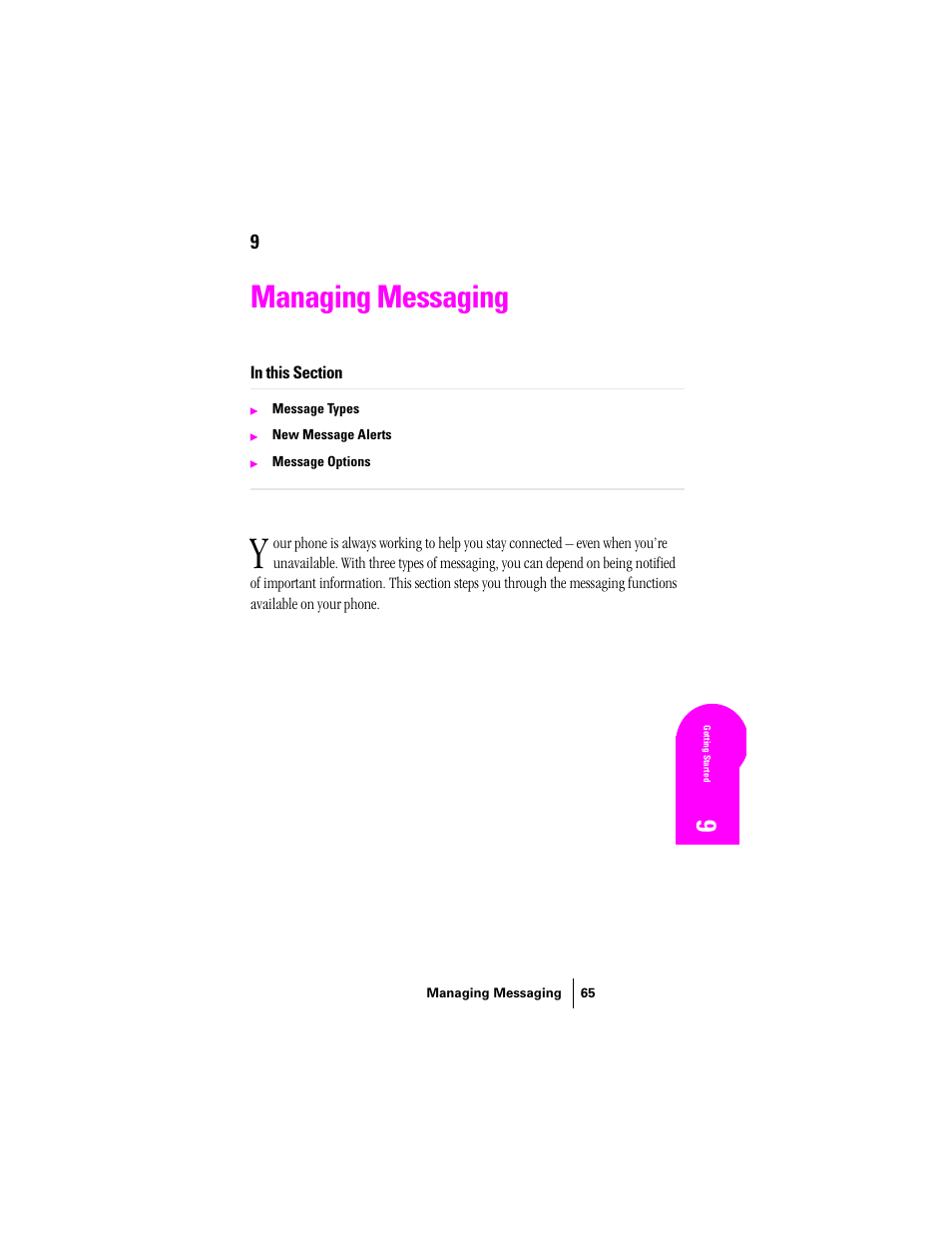 Managing messaging | Samsung SPH-N300 User Manual | Page 65 / 167