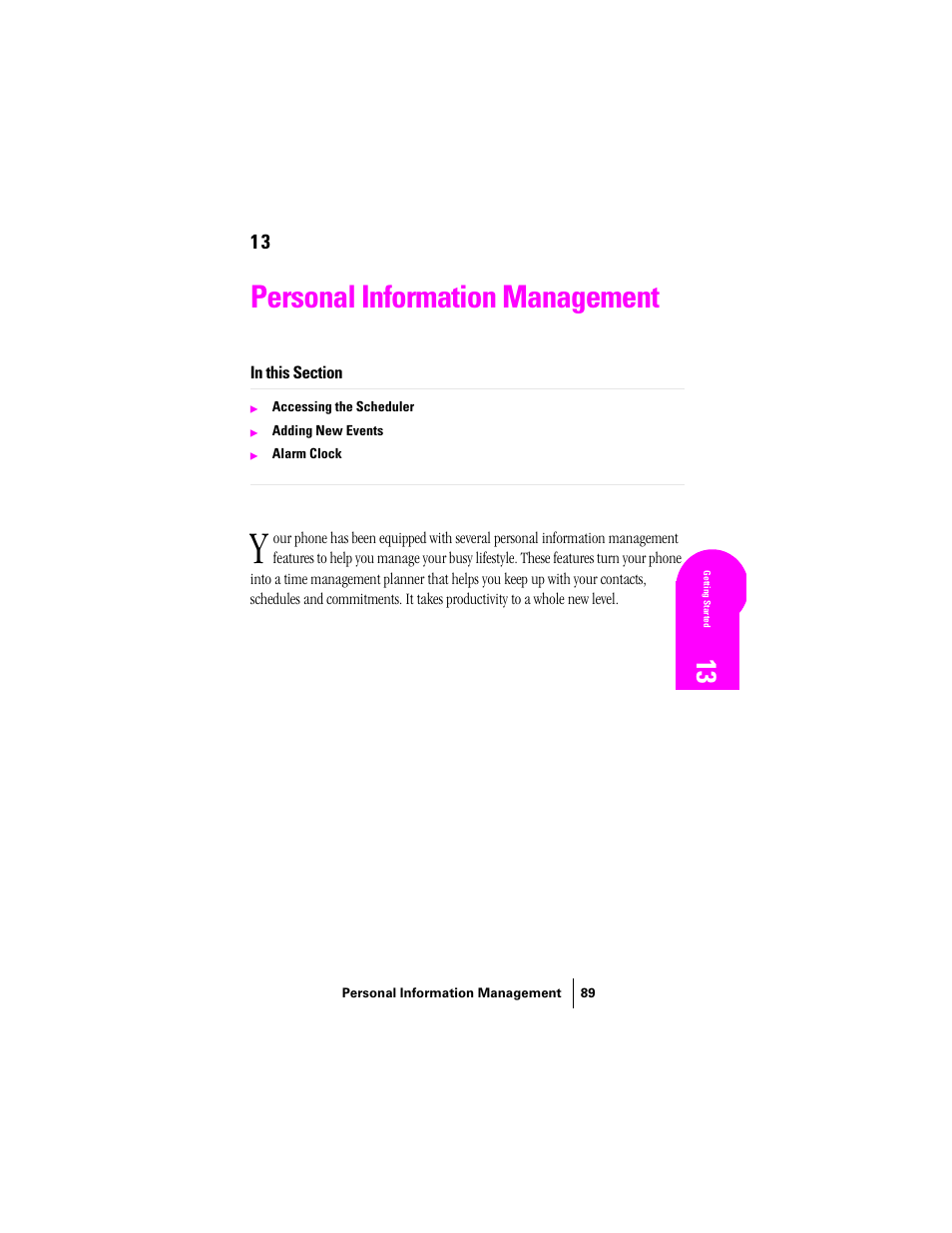 Personal information management | Samsung SPH-N300 User Manual | Page 89 / 167