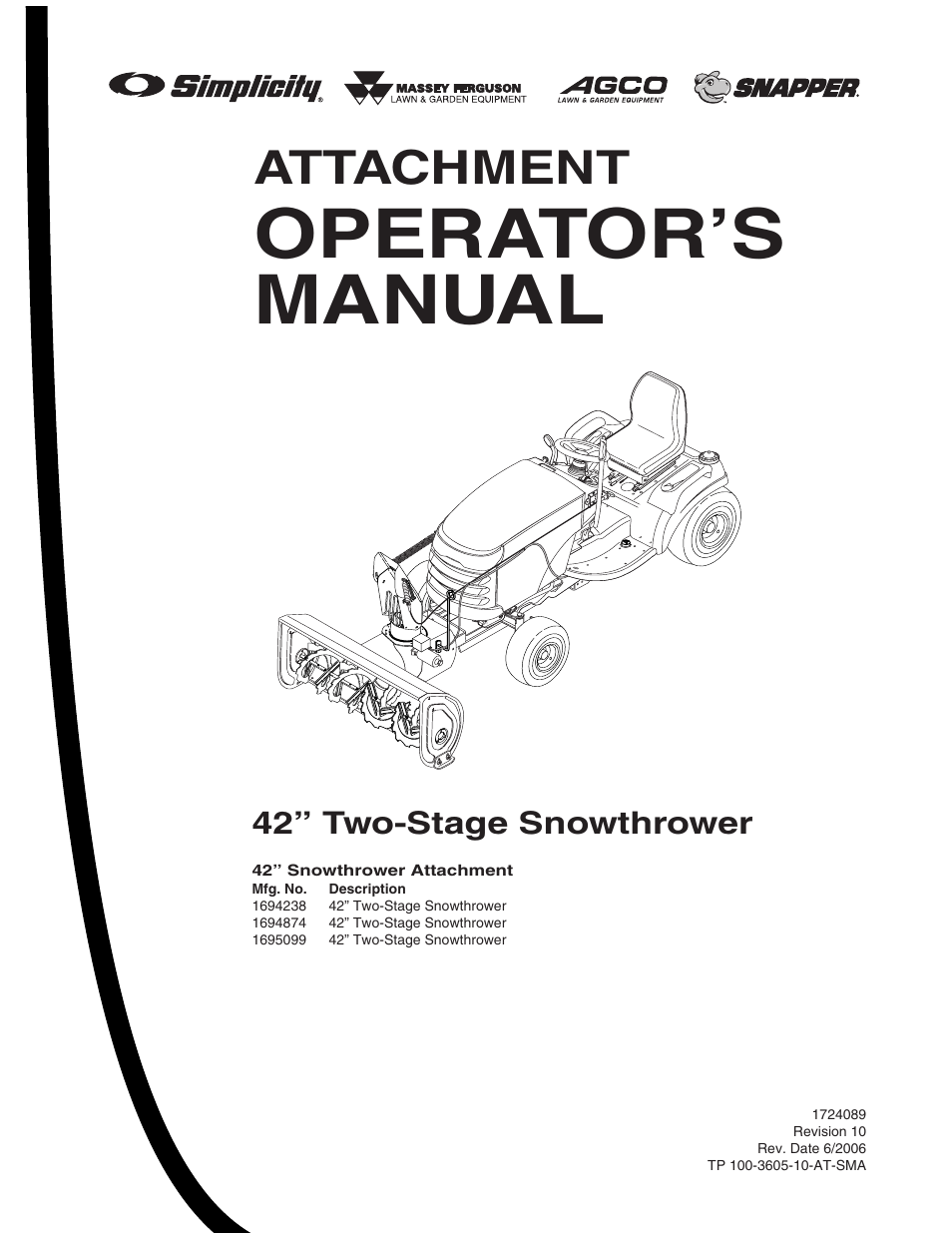 Snapper 1694874 User Manual | 30 pages