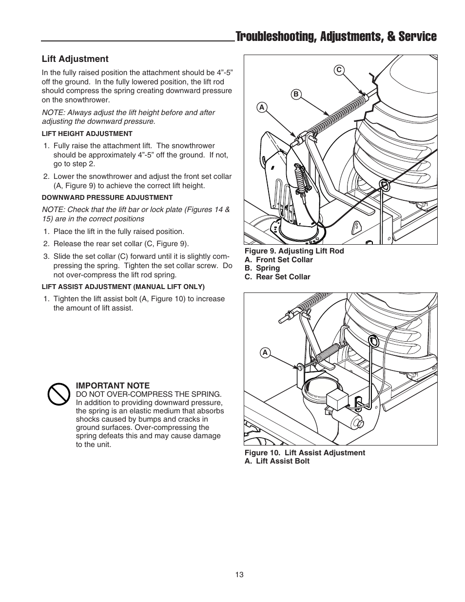 Troubleshooting, adjustments, & service | Snapper 1694874 User Manual | Page 15 / 30