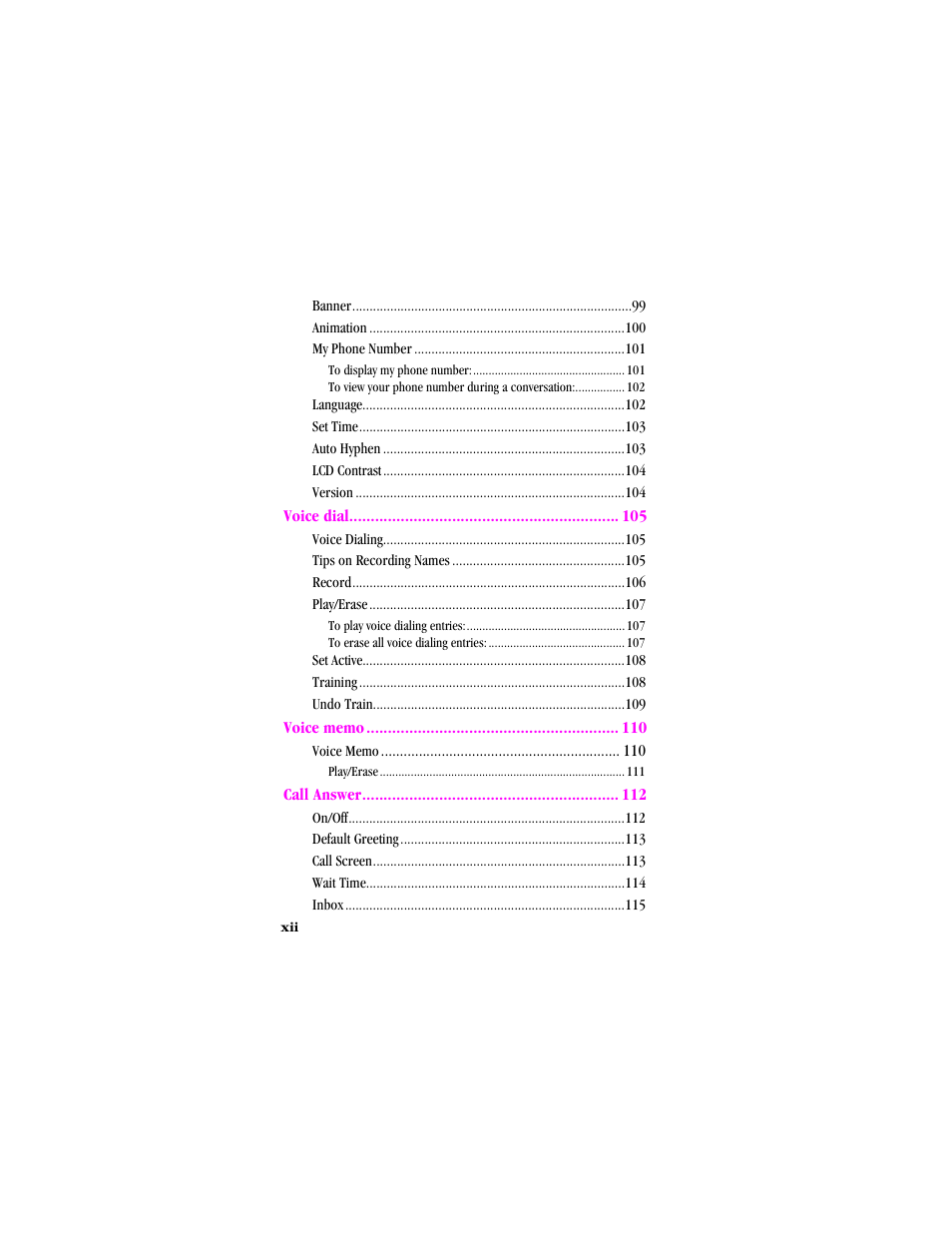 Voice dial, Call answer | Samsung SCH-T300 User Manual | Page 12 / 180