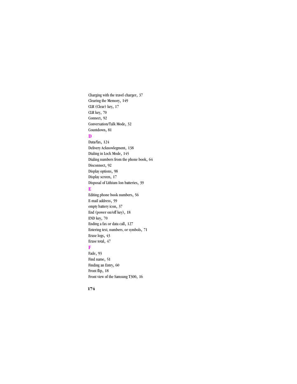 Samsung SCH-T300 User Manual | Page 176 / 180