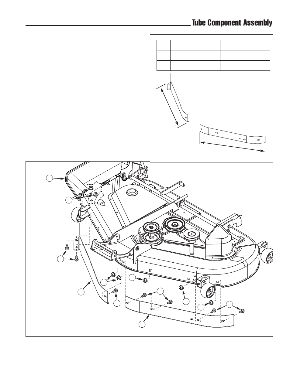 Tube component assembly, Baffle installation | Snapper 1733866 User Manual | Page 7 / 14