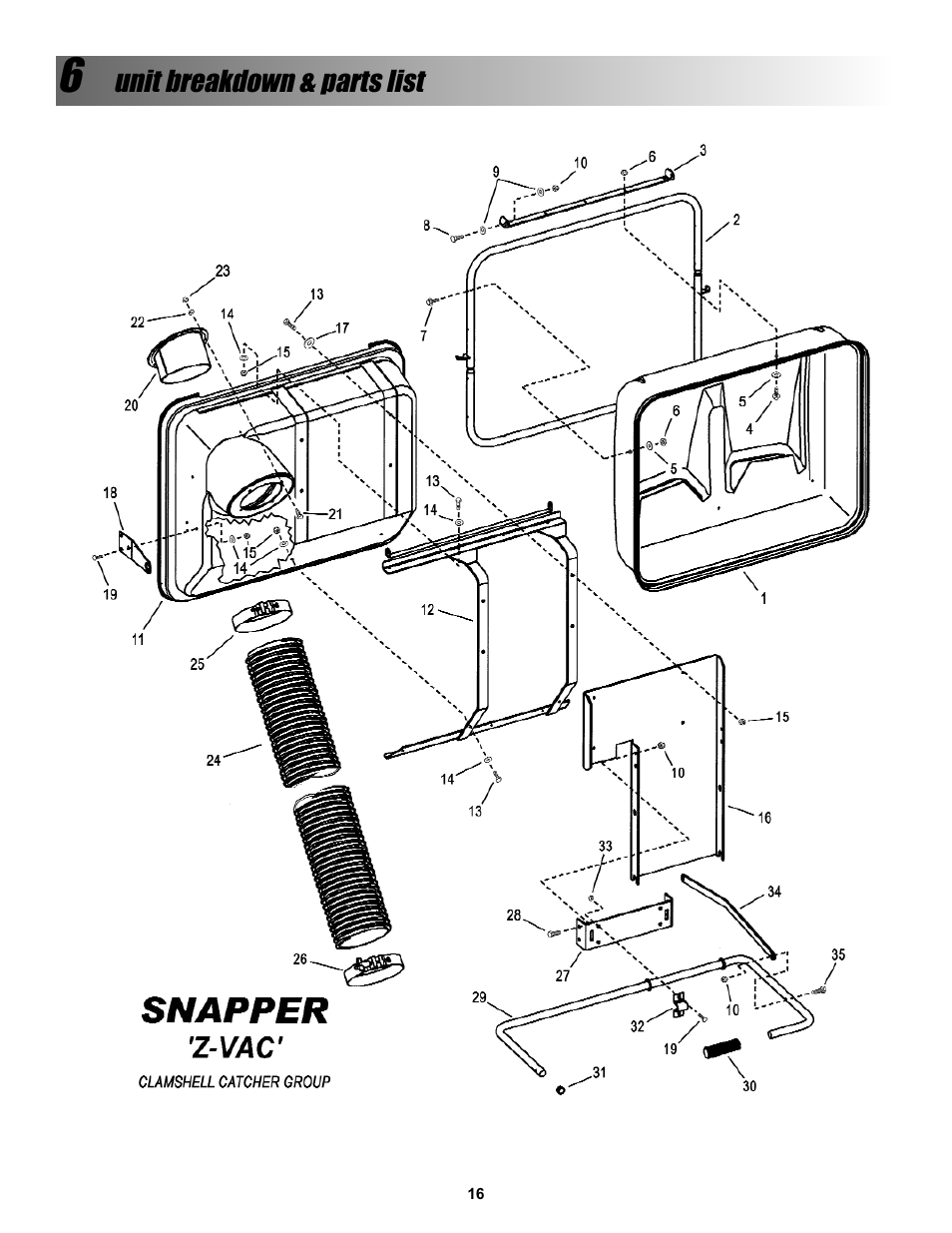 Snapper Z-VAC 7600004 User Manual | Page 16 / 24