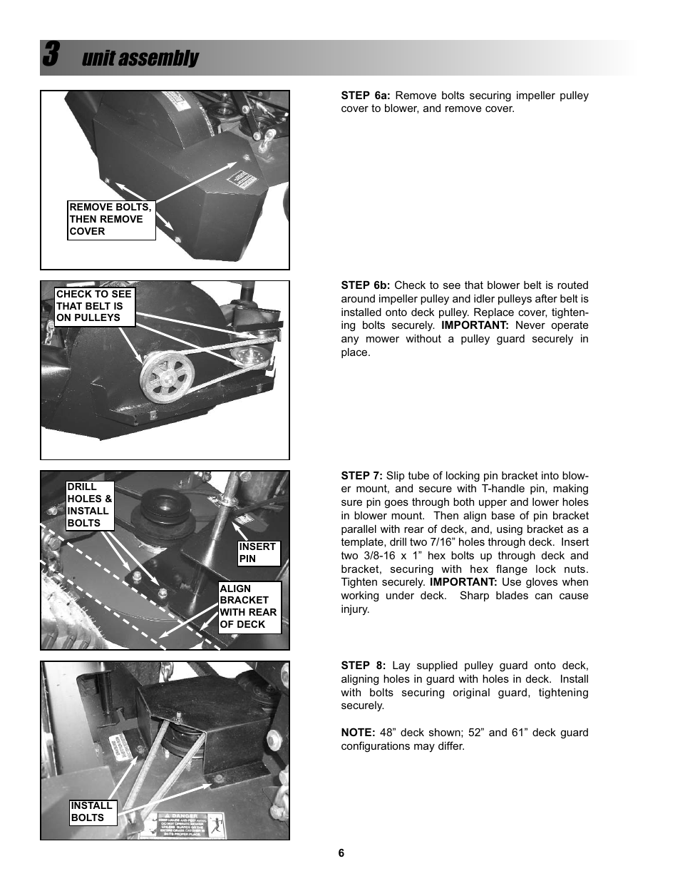 Unit assembly | Snapper Z-VAC 7600004 User Manual | Page 6 / 24