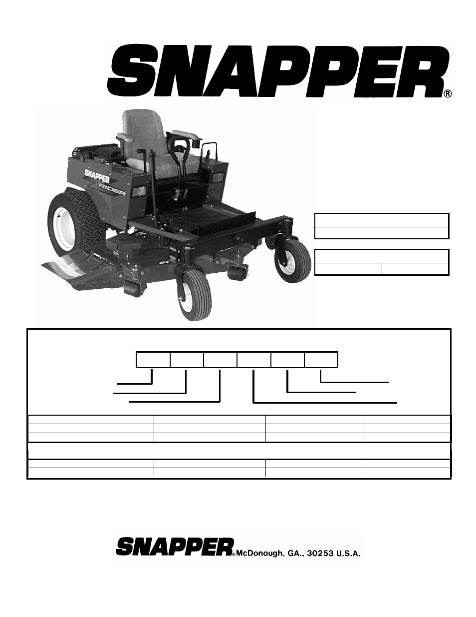 Snapper ZMT2500KH-1 User Manual | 36 pages