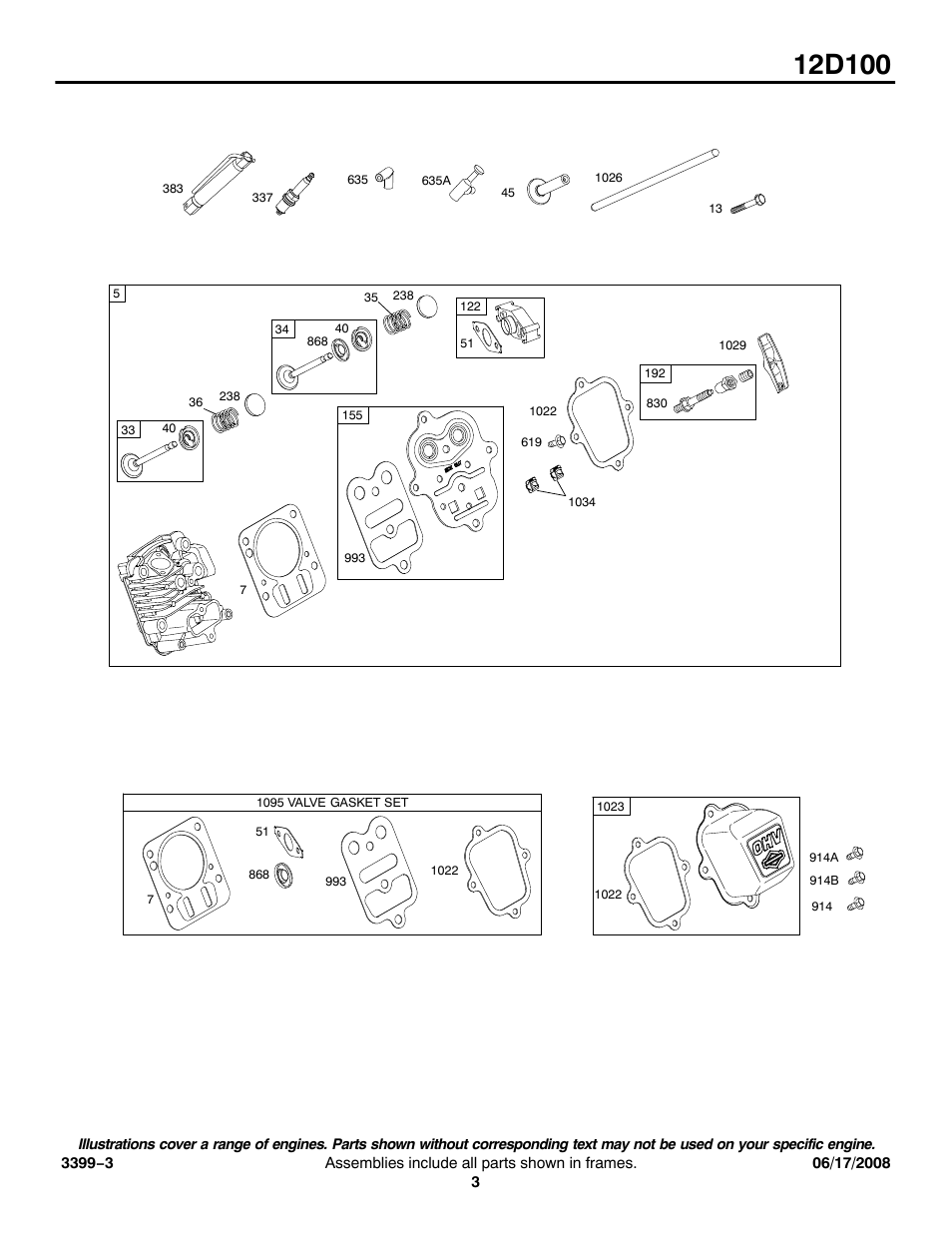 Snapper 12D100 User Manual | Page 3 / 9
