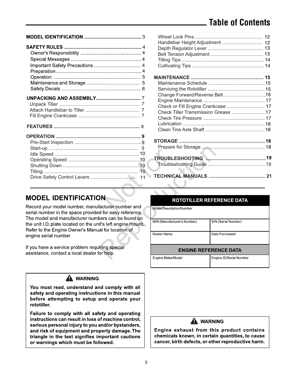 Snapper 8.5 TP User Manual | Page 3 / 24