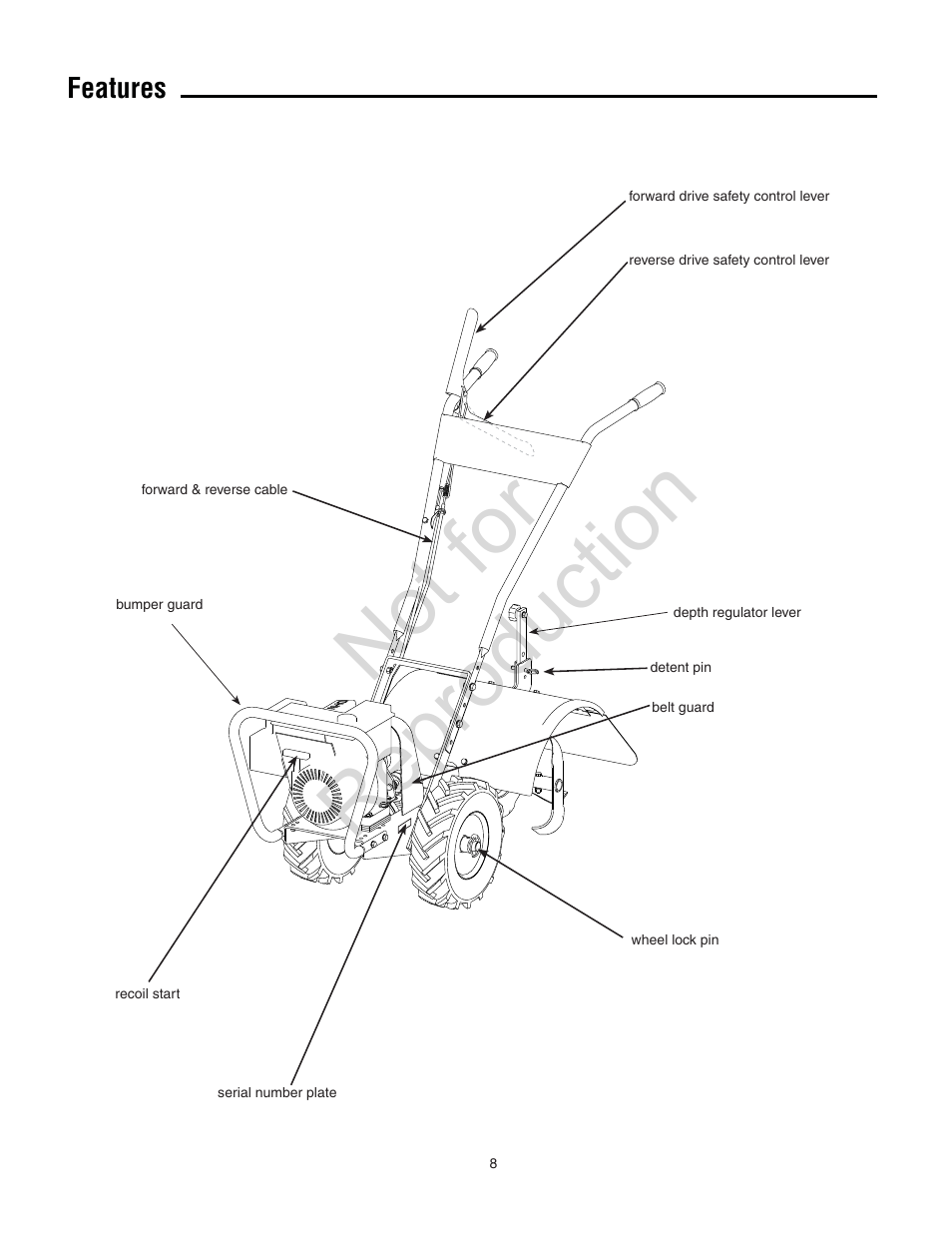 Not for reproduction | Snapper 8.5 TP User Manual | Page 8 / 24