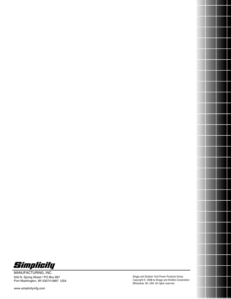 Snapper 4560 User Manual | Page 58 / 58
