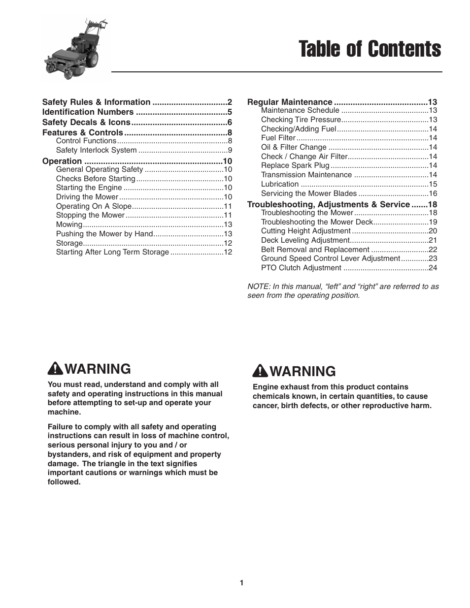 Snapper 13HP User Manual | Page 2 / 26