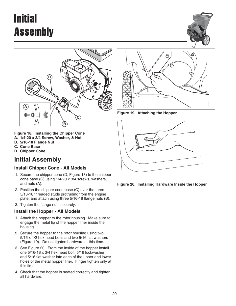 Initial assembly | Snapper E55140BV User Manual | Page 21 / 26