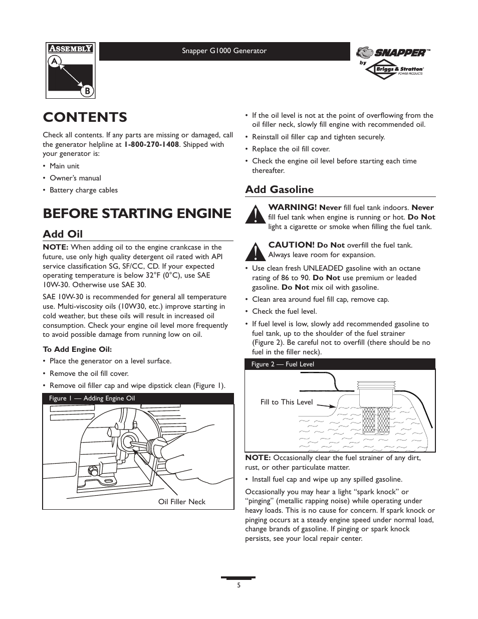 Snapper 1666-0 User Manual | Page 5 / 40