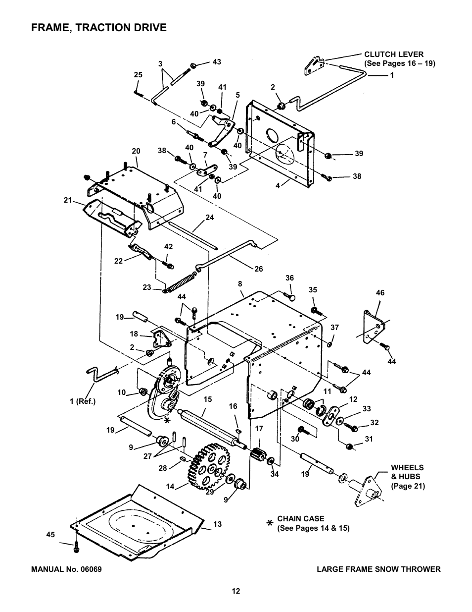 Frame, traction drive | Snapper 8246 User Manual | Page 12 / 28