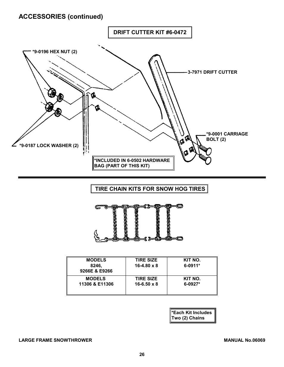 Accessories (continued) | Snapper 8246 User Manual | Page 26 / 28