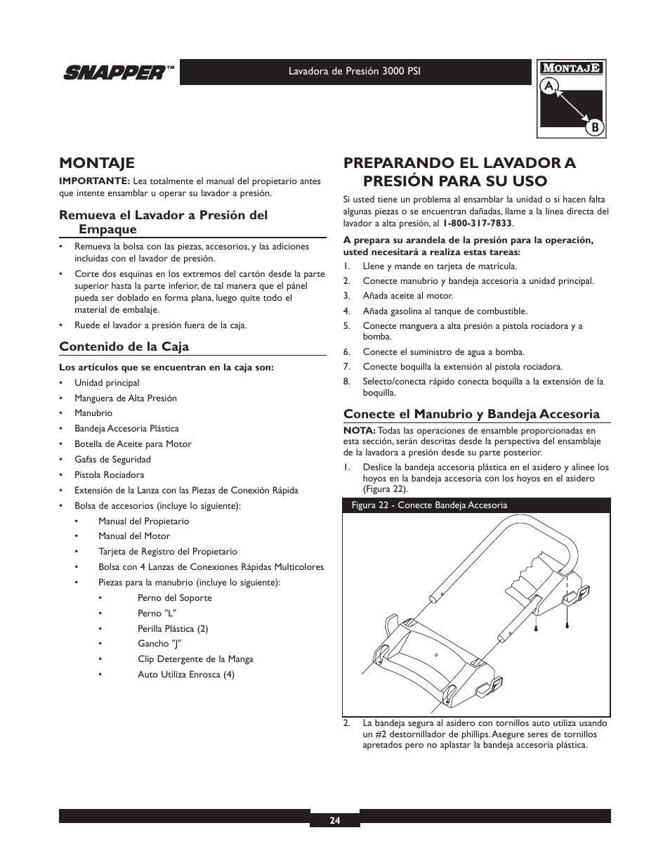Snapper 020231 User Manual | Page 24 / 36