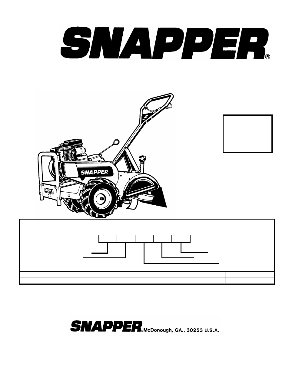 Snapper IR5003B User Manual | 18 pages