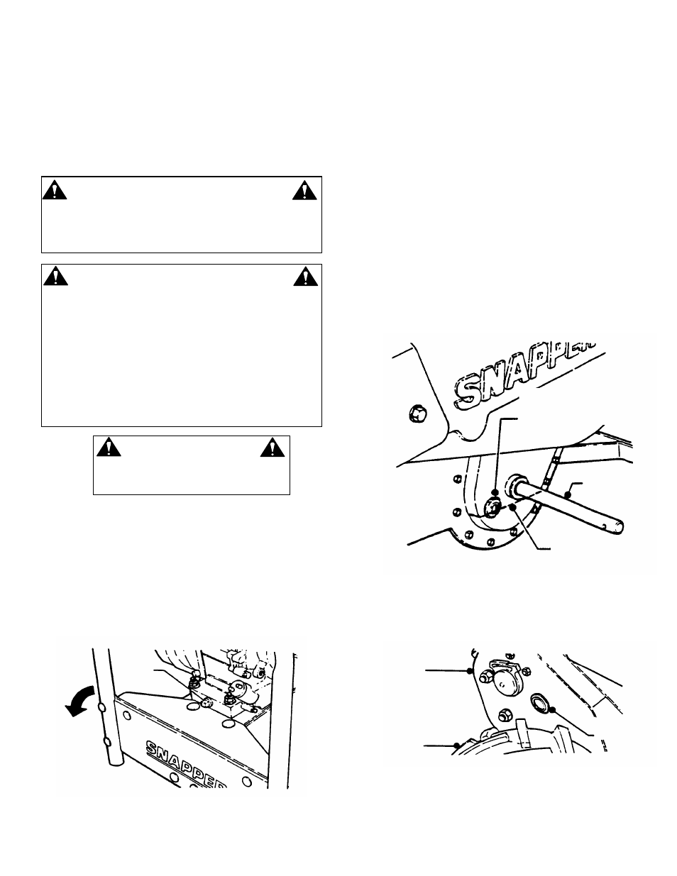 Warning | Snapper IR5003B User Manual | Page 8 / 18