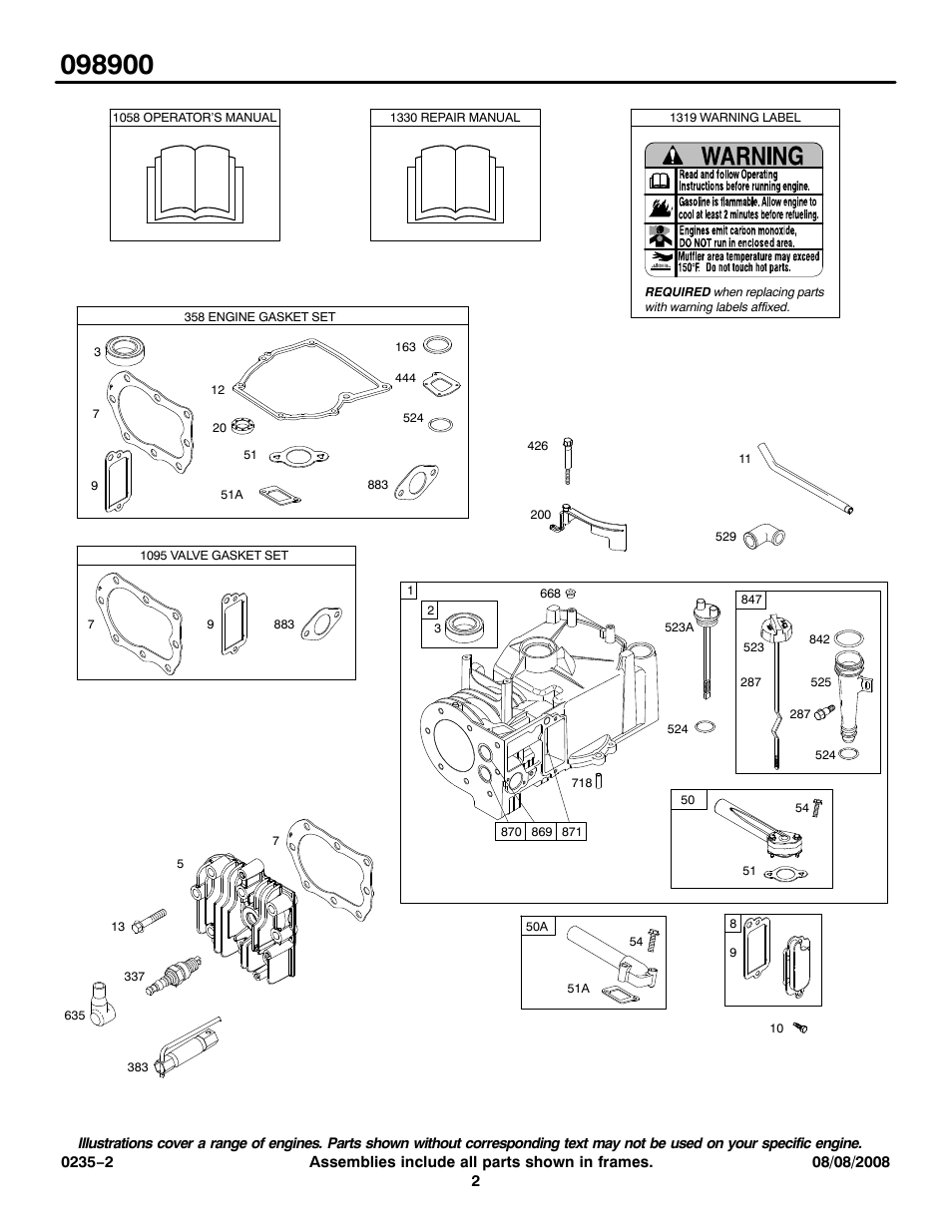 Snapper 098900 User Manual | Page 2 / 16