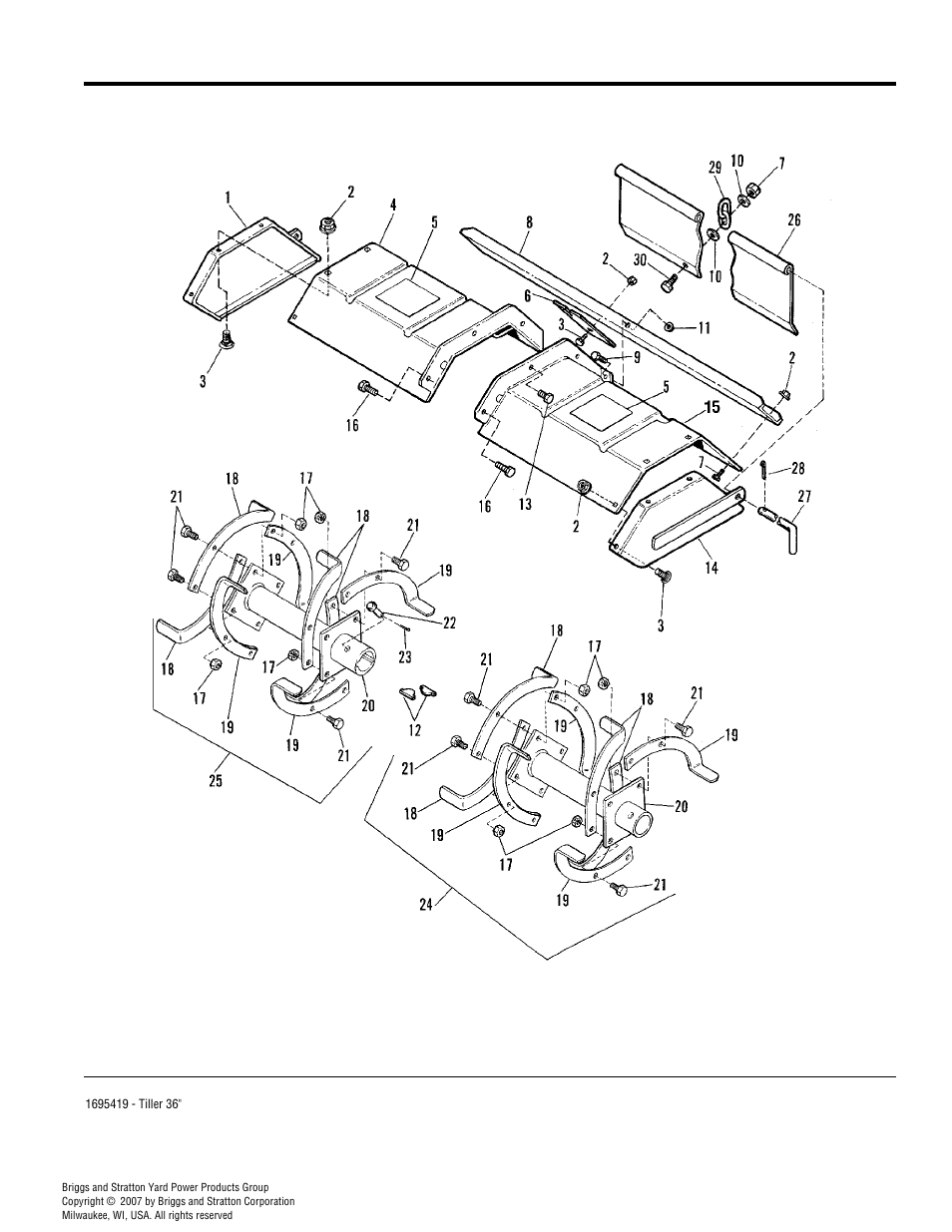 Tine & deflector group | Snapper 4808 User Manual | Page 12 / 16