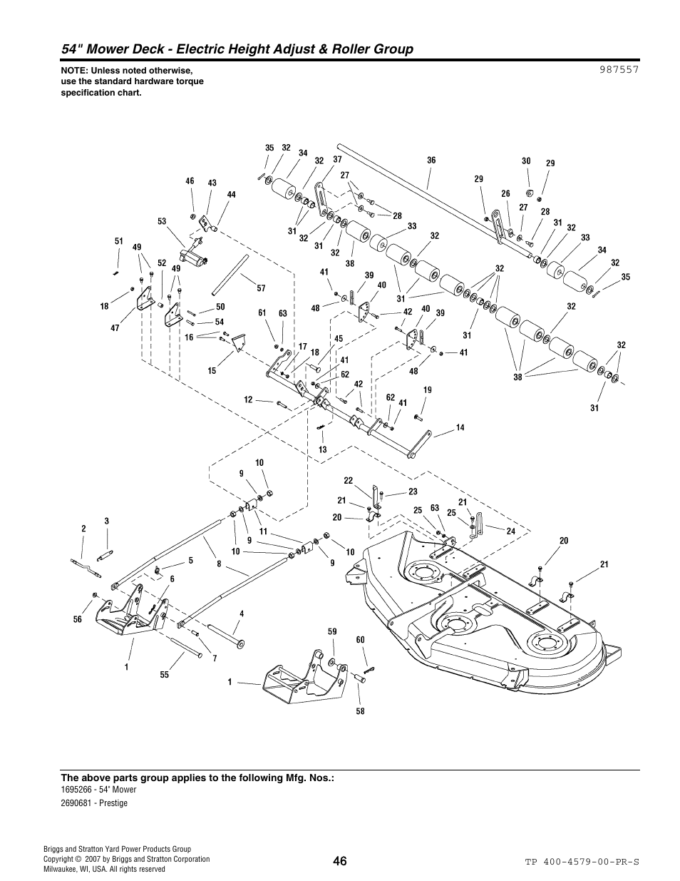 Snapper 4579 User Manual | Page 46 / 56