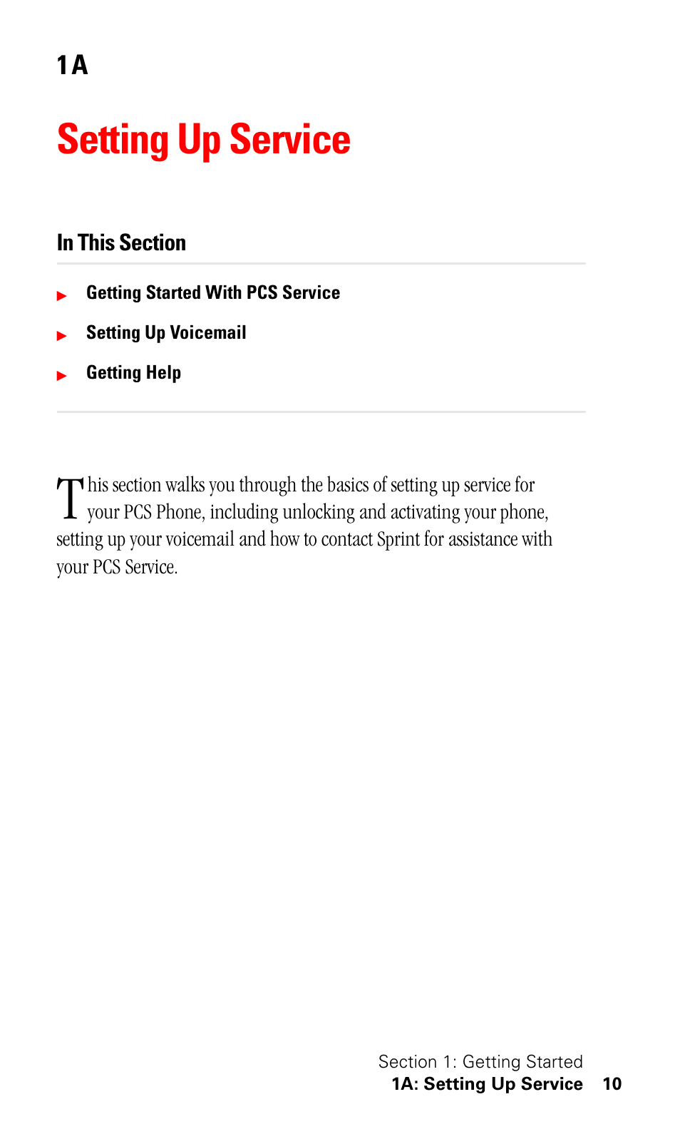 Setting up service 10, Setting up service | Samsung SPH-I330 User Manual | Page 14 / 206