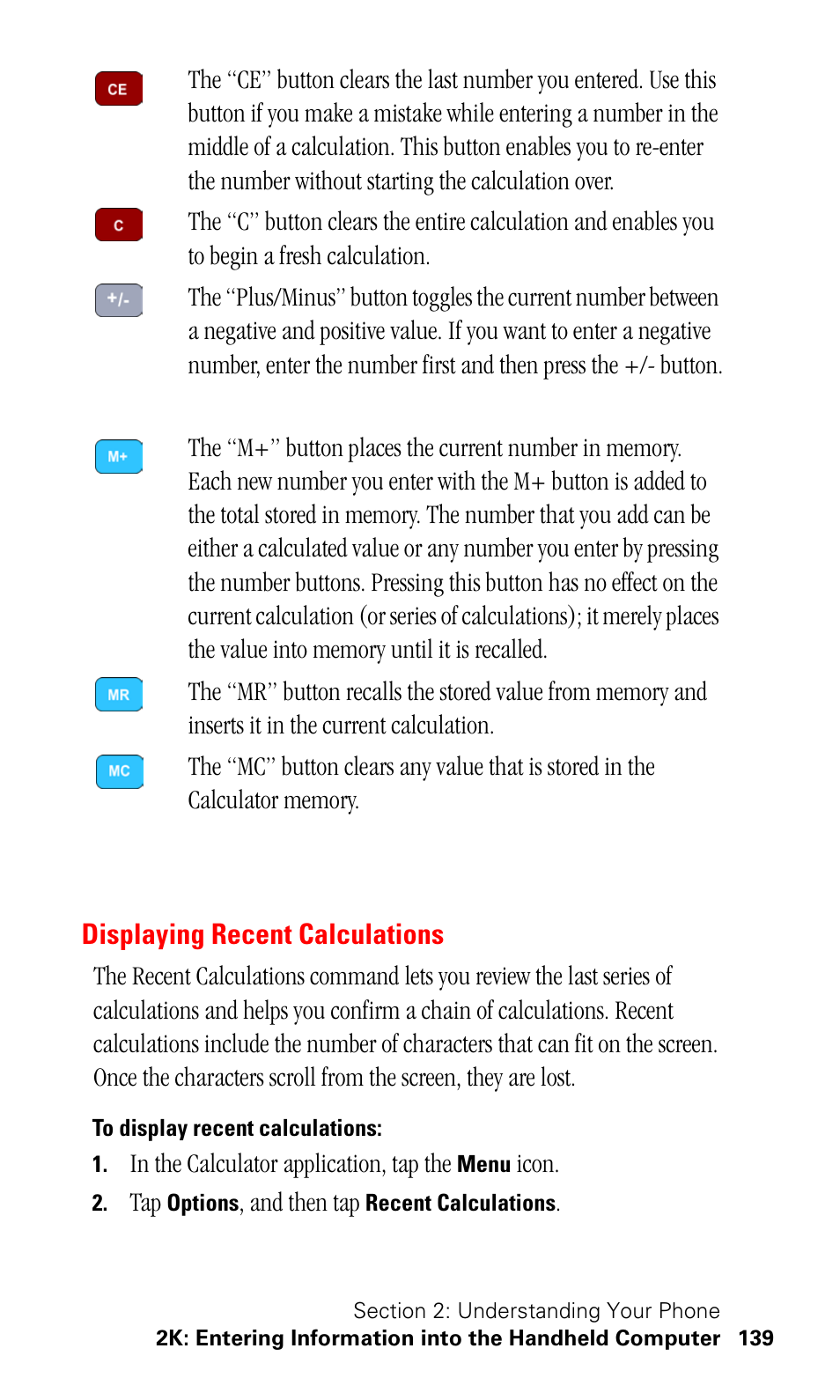 Displaying recent calculations, To display recent calculations | Samsung SPH-I330 User Manual | Page 143 / 206