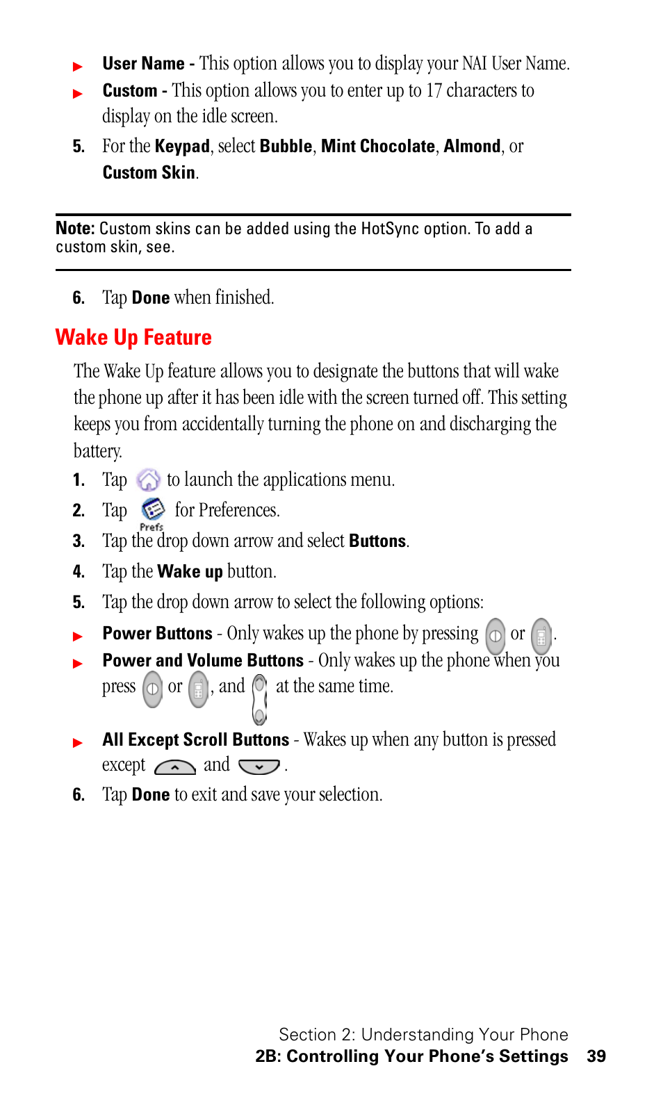 Wake up feature | Samsung SPH-I330 User Manual | Page 43 / 206