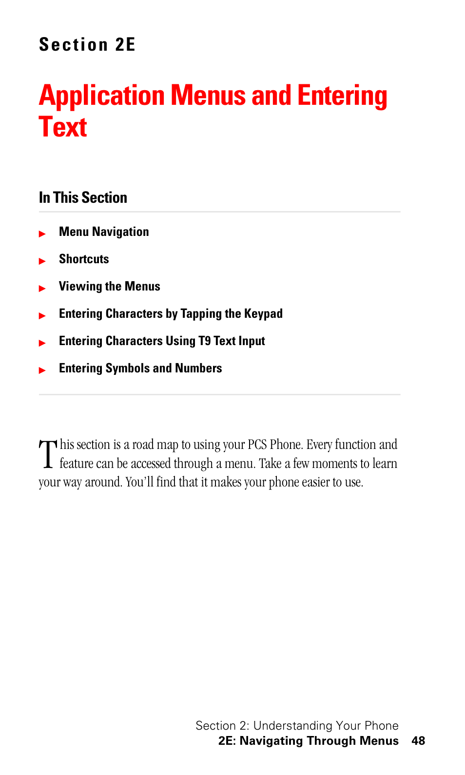 Application menus and entering text | Samsung SPH-I330 User Manual | Page 52 / 206