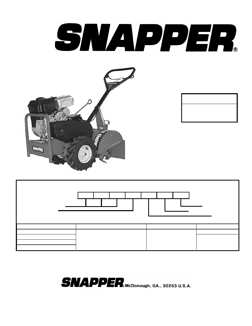 Snapper ICFR7005BV User Manual | 19 pages