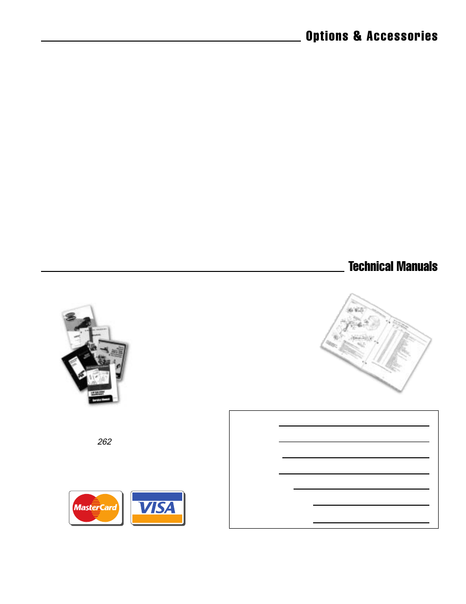 Technical manuals, Options & accessories, Additional technical literature available | Snapper 5/14 User Manual | Page 26 / 27