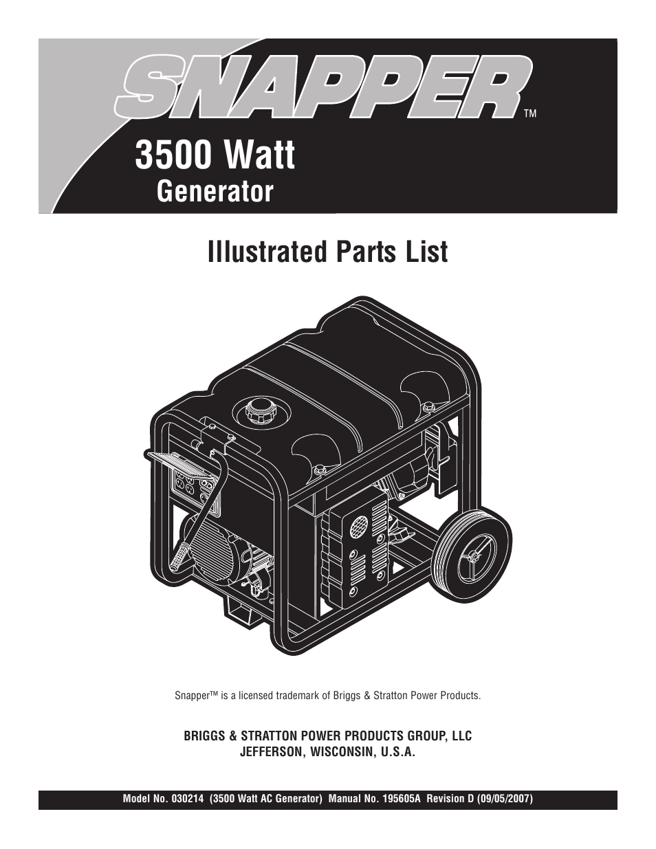 Snapper 030214 User Manual | 6 pages