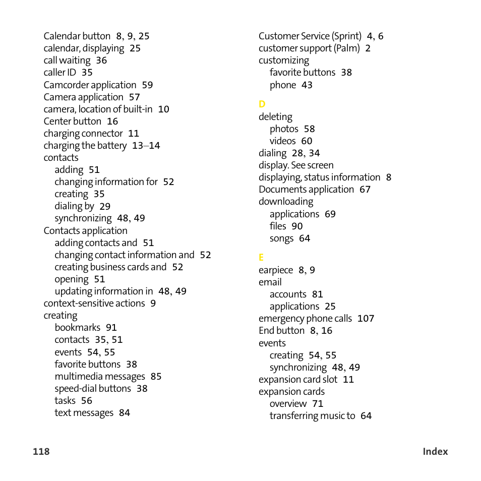 Sprint Nextel 755P User Manual | Page 124 / 130