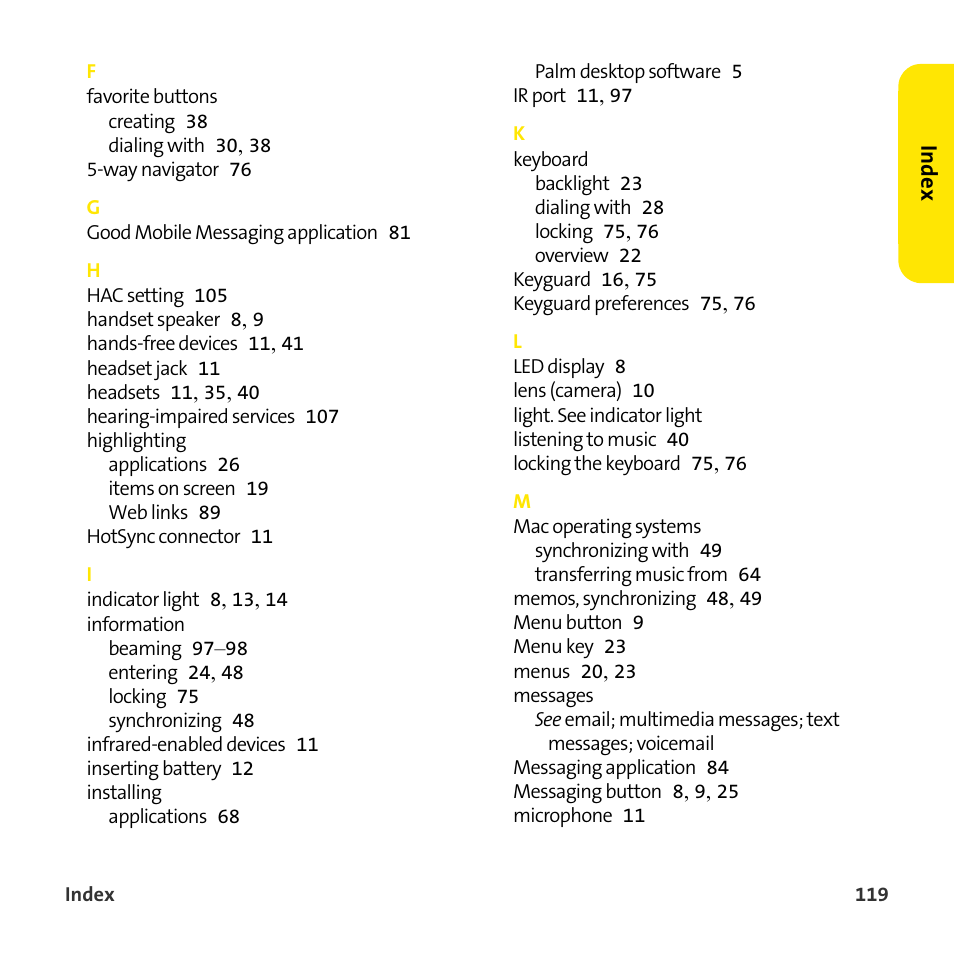 Sprint Nextel 755P User Manual | Page 125 / 130