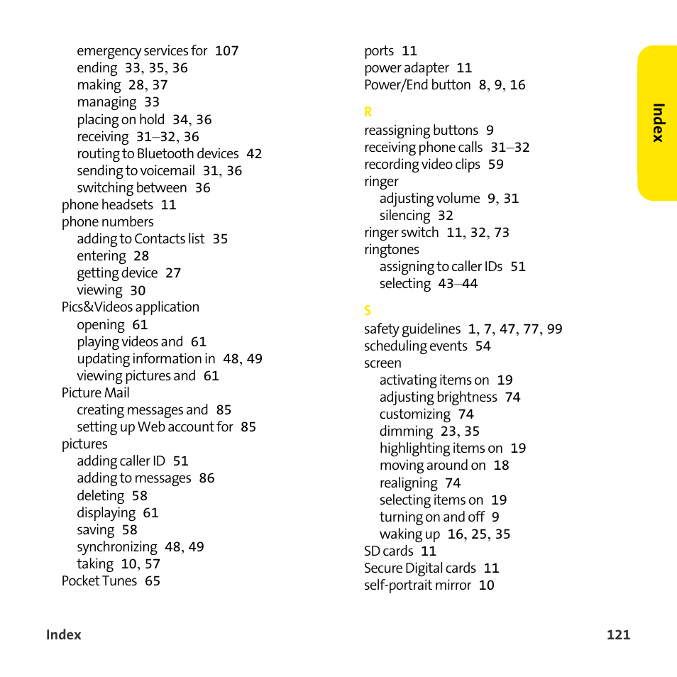 Sprint Nextel 755P User Manual | Page 127 / 130