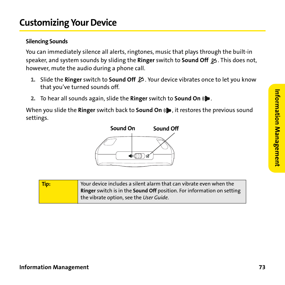 Customizing your device | Sprint Nextel 755P User Manual | Page 79 / 130
