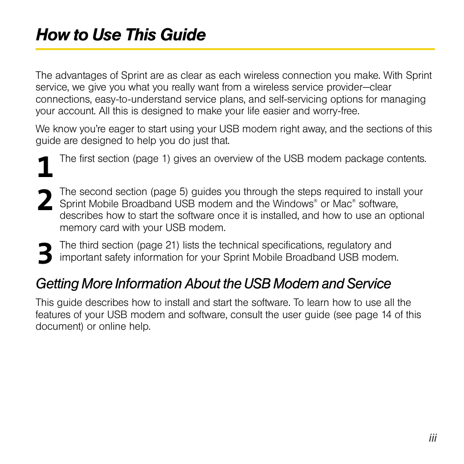 How to use this guide | Sprint Nextel Compass 597 User Manual | Page 7 / 44