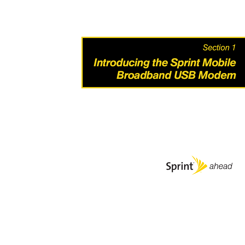 Introducing the sprint mobile broadband usb modem | Sprint Nextel Compass 597 User Manual | Page 9 / 44