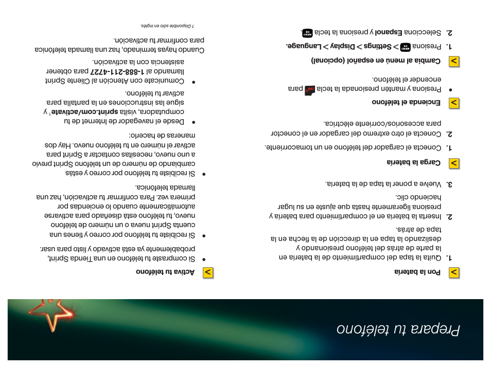 Prepara tu t eléfono | Sprint Nextel M320 User Manual | Page 11 / 13