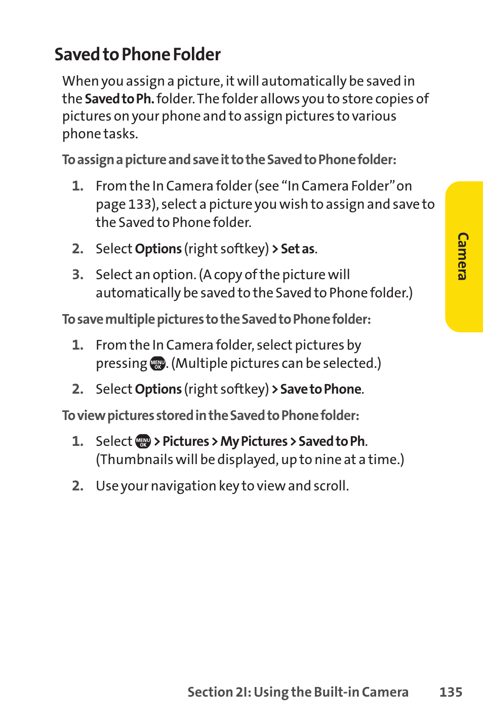 Saved to phone folder | Sprint Nextel Telephone User Manual | Page 151 / 236