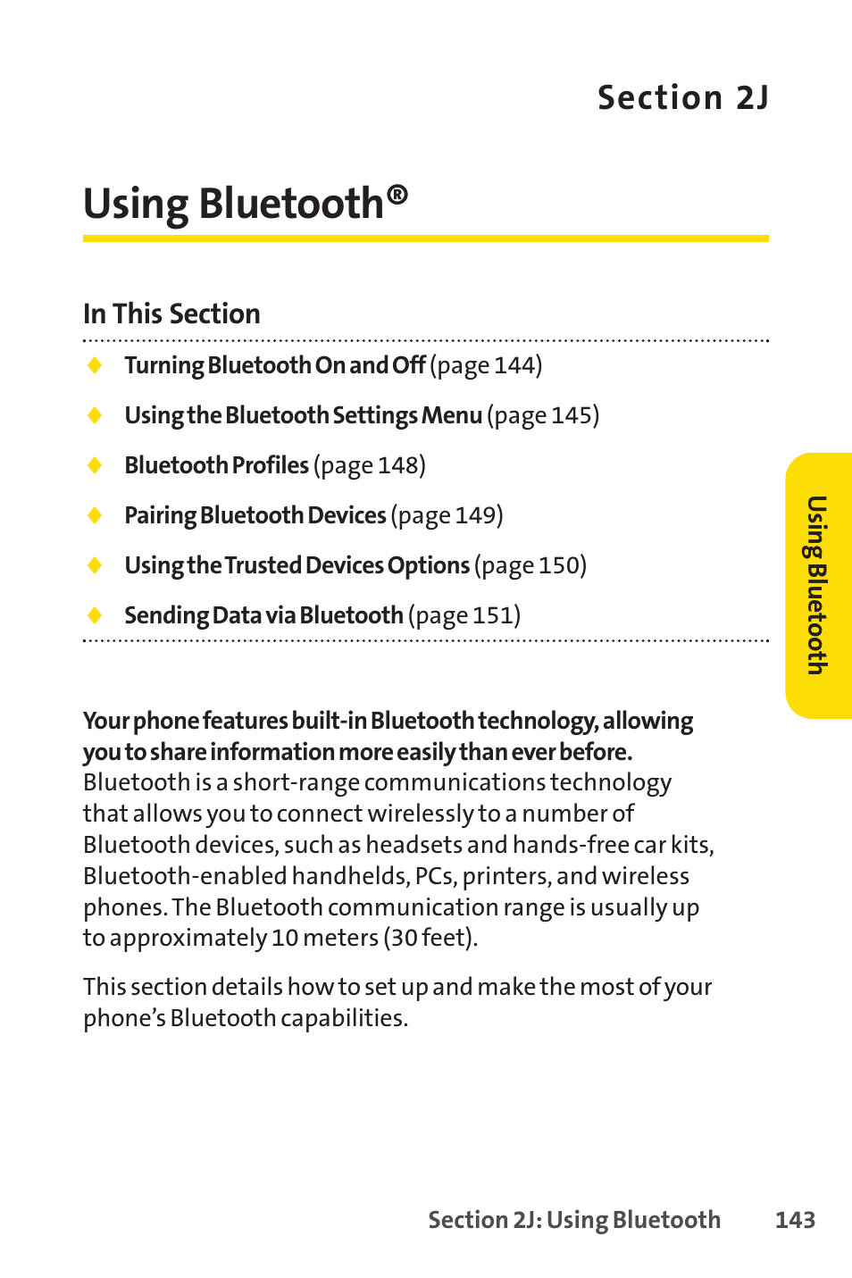 Using bluetooth | Sprint Nextel Telephone User Manual | Page 159 / 236