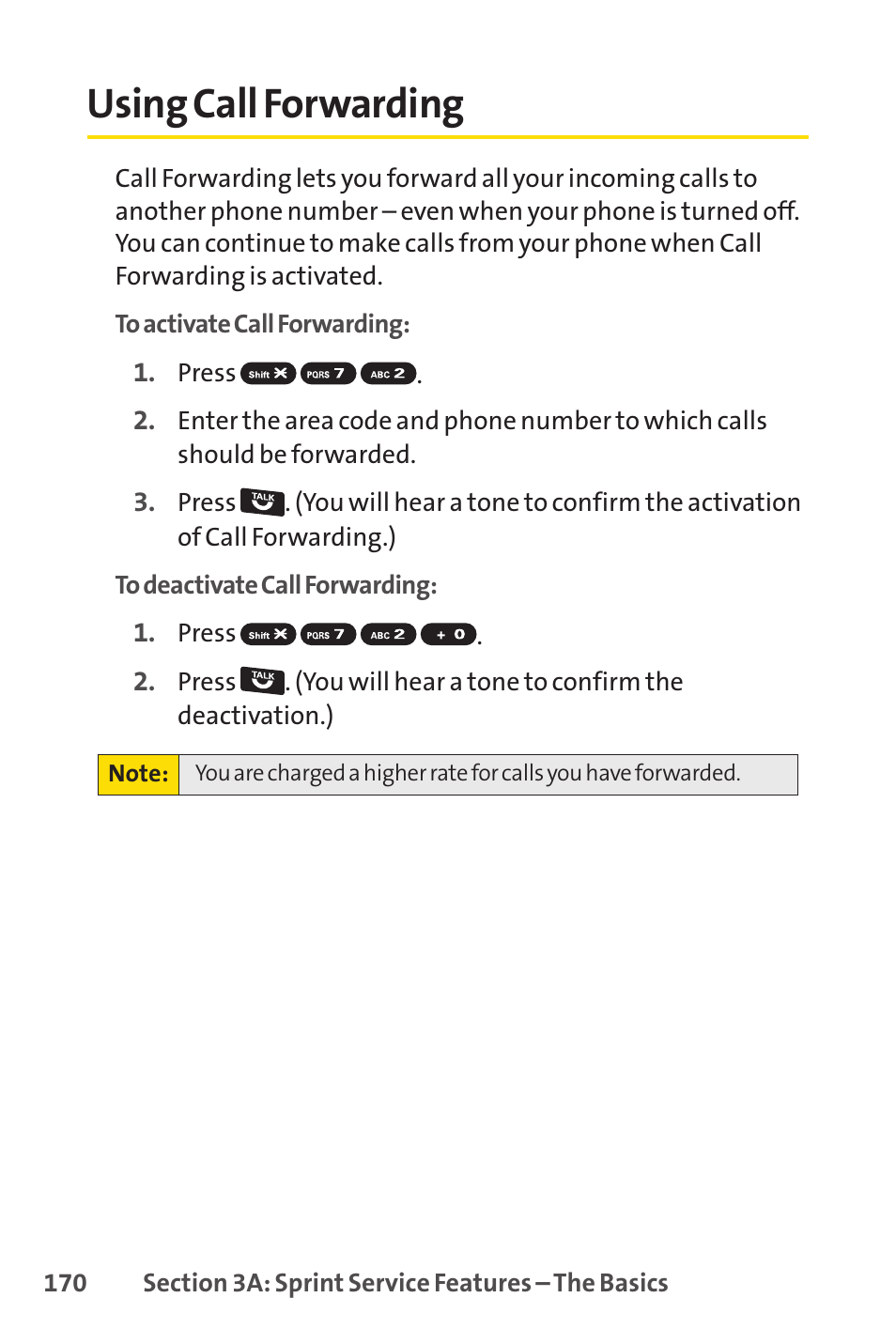 Using call forwarding | Sprint Nextel Telephone User Manual | Page 186 / 236