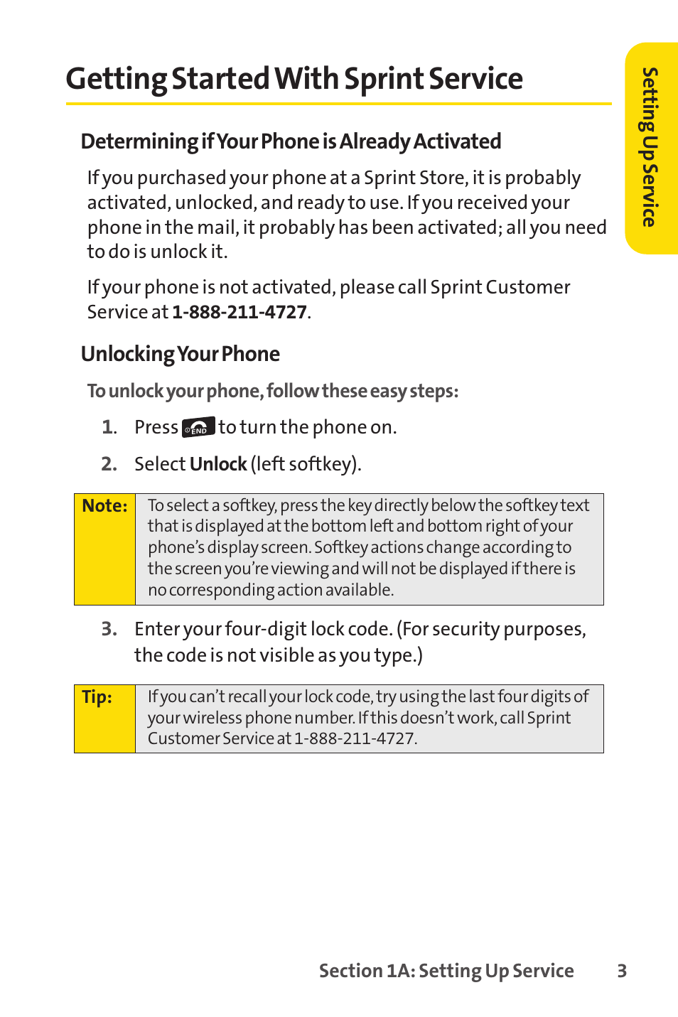 Getting started with sprint service | Sprint Nextel Telephone User Manual | Page 19 / 236